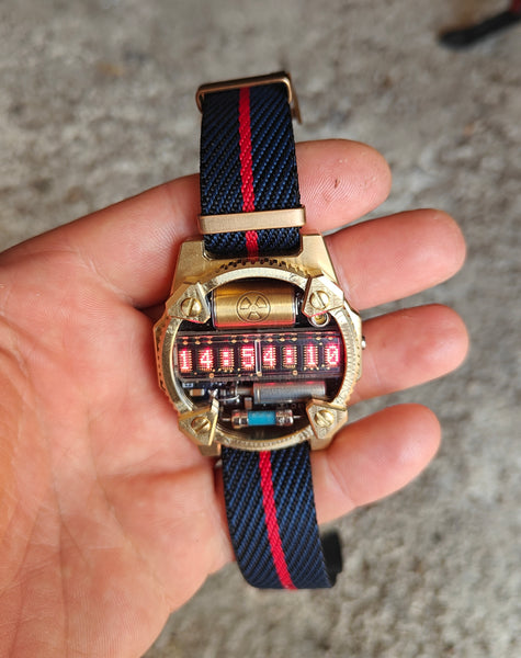 Nixie watch dosimeter matrix led red