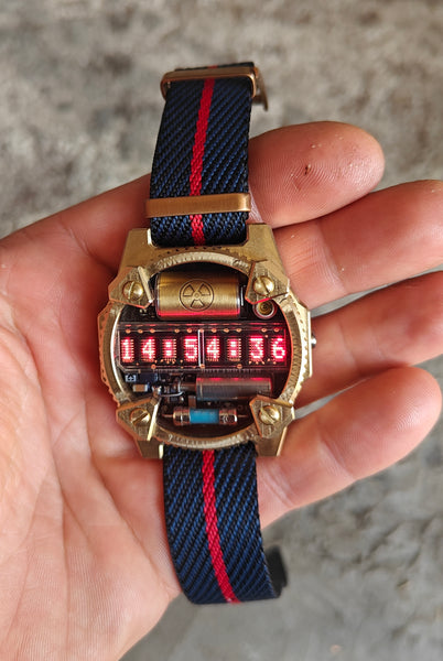 Nixie watch dosimeter matrix led red