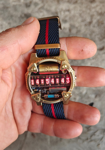 Nixie watch dosimeter matrix led red