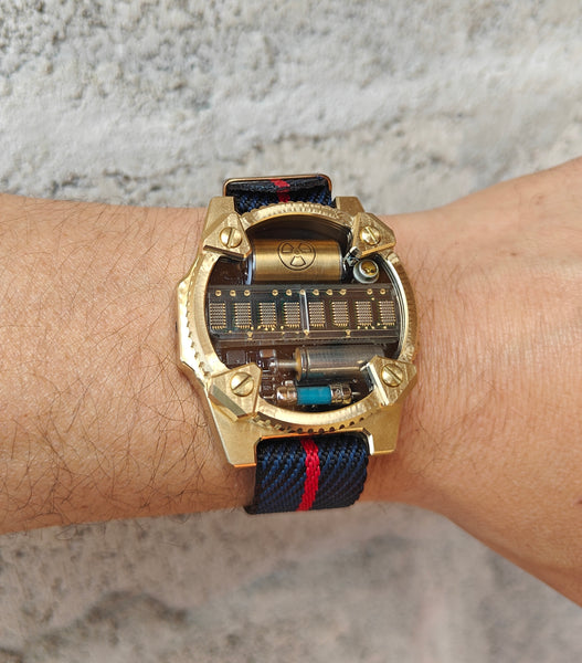Nixie watch dosimeter matrix led red