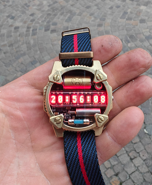 Nixie watch dosimeter matrix led red