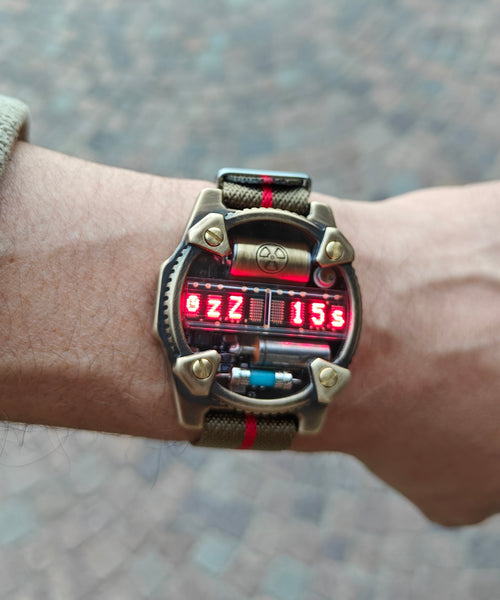Nixie watch dosimeter matrix led red