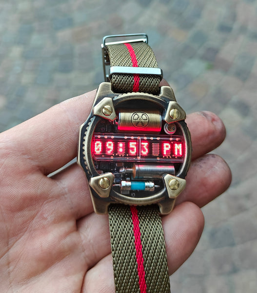 Nixie watch dosimeter matrix led red
