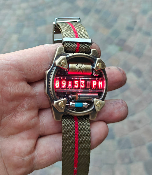 Nixie watch dosimeter matrix led red