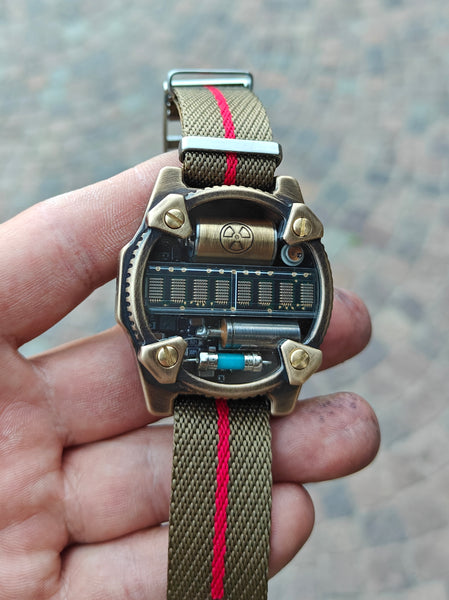 Nixie watch dosimeter matrix led red