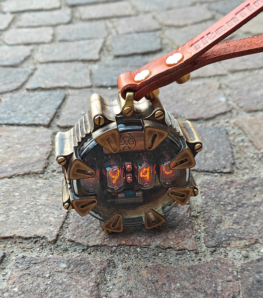 Special Nixie pocket watch, with a radiation dosimeter.  Handmade