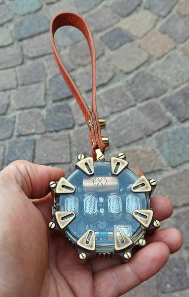 Special Nixie pocket watch, with a radiation dosimeter.  Handmade