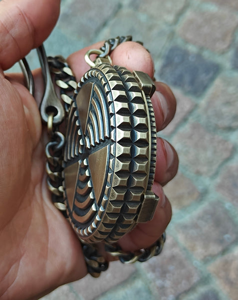 Nixie watch, handmade Bronze watch, luxury pocket watch , with accelerometer, Made in Italy