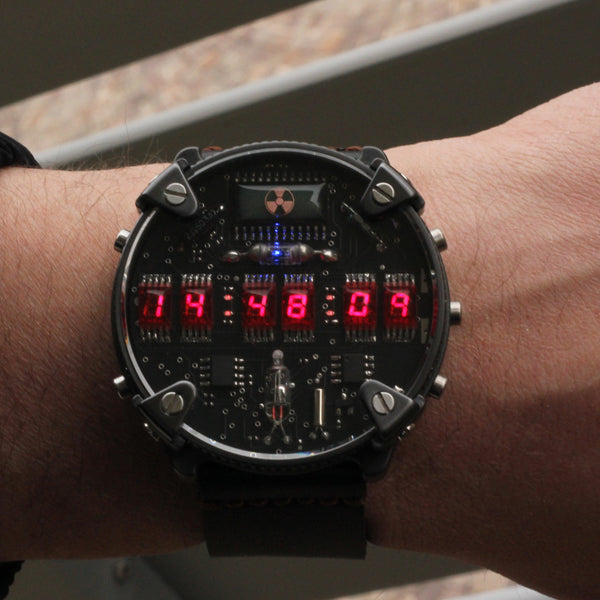 Zirconium led watch | nixie | Handmade| Italian design