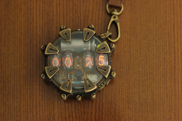 Special Nixie pocket watch, with a radiation dosimeter.  self made.