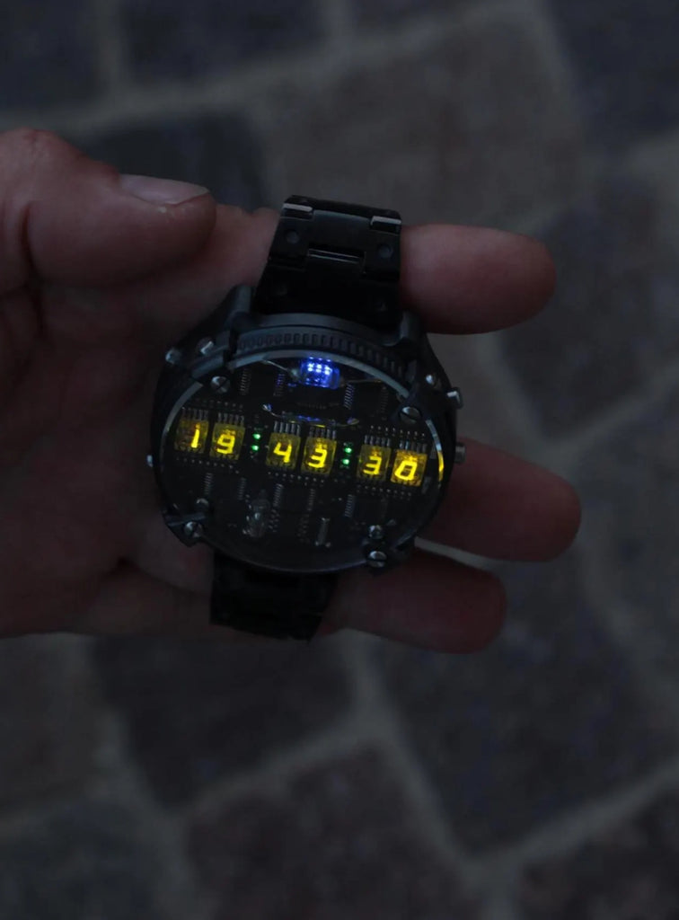 Matrix Zirconium/Titanium led watch | nixie | Handmade| Italian design