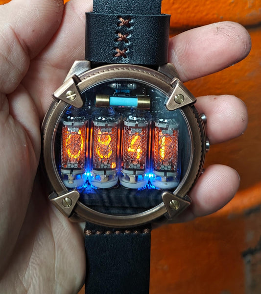 Pocket Nixie 4 tubes Handmade
