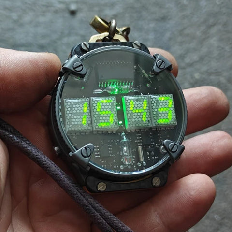 Matrix Pocket 4 Digits Nixie Kripton Green Led, Handmade
