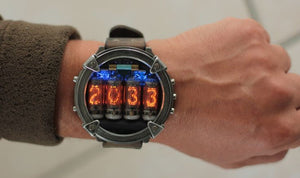 Nixie watch, Titanium , Handmade