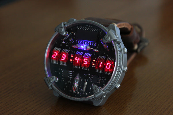 Matrix Titanium led watch | nixie | handmade| Italian design