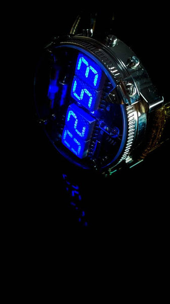 Titanium Cyberpunk  Led watch Blue edition Wi-fi connection - titantimepiece