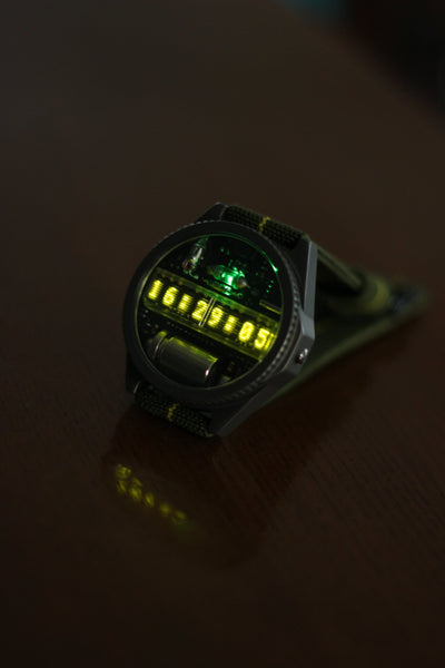Nixie watch , Titanium watch, self made, with accelerometer and Wi-Fi - titantimepiece