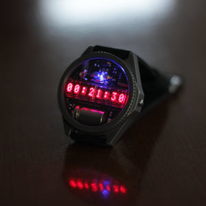 Nixie watch , Titanium watch, self made, with accelerometer and Wi-Fi - titantimepiece
