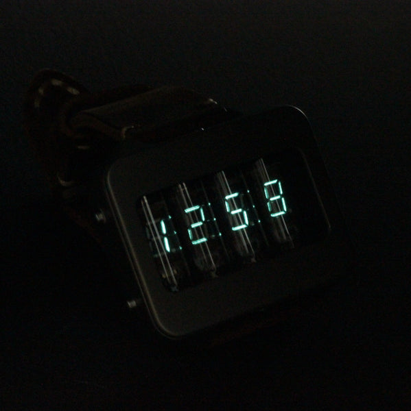 Nixie watch - vfd , Titanium watch, self made with accelerometer. - titantimepiece