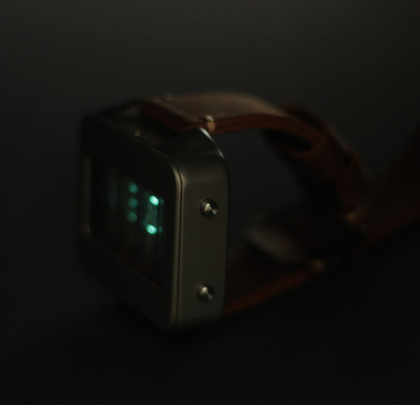 Nixie watch - vfd , Titanium watch, self made with accelerometer. - titantimepiece